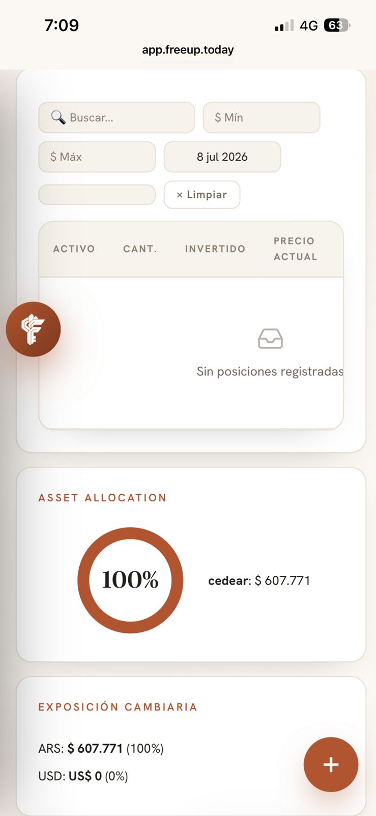 Inversiones de FreeUp con asset allocation y exposición cambiaria